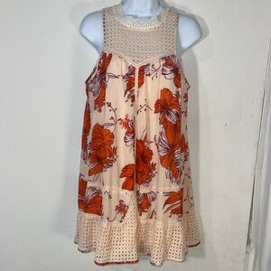 Entro Brown Midi A-Line Skirt with Smocked Tiered Design